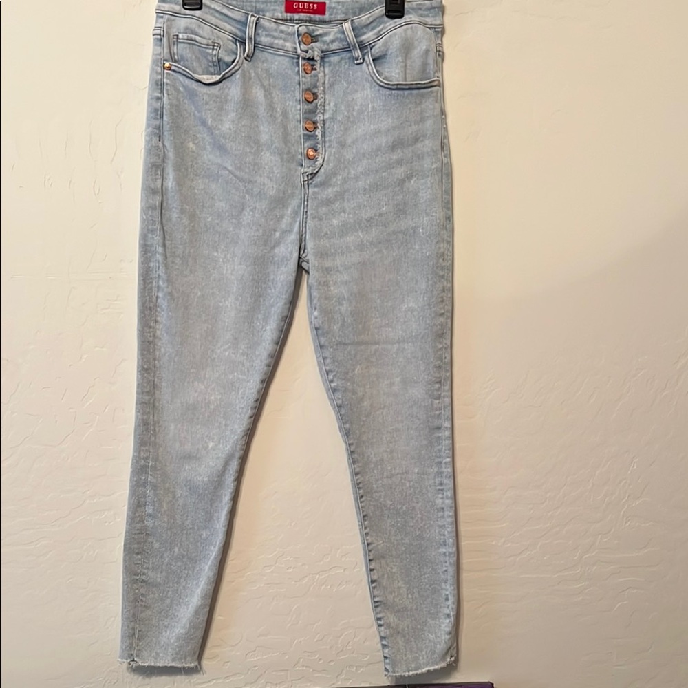 Guess High Rise Blue Denim Jeans Modern Fit size 31
